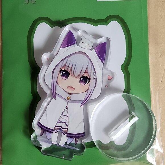 Fan Art Re:Zero Set Of 4 Acrylic Stands Priscilla Felt Crusch Emilia - Picture 7 of 9